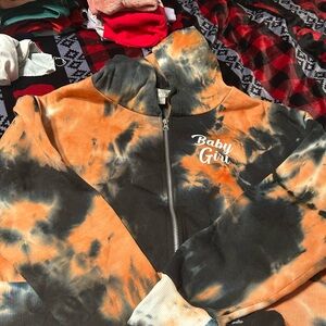 Baby Girl Tie-Dye Teddy Jacket